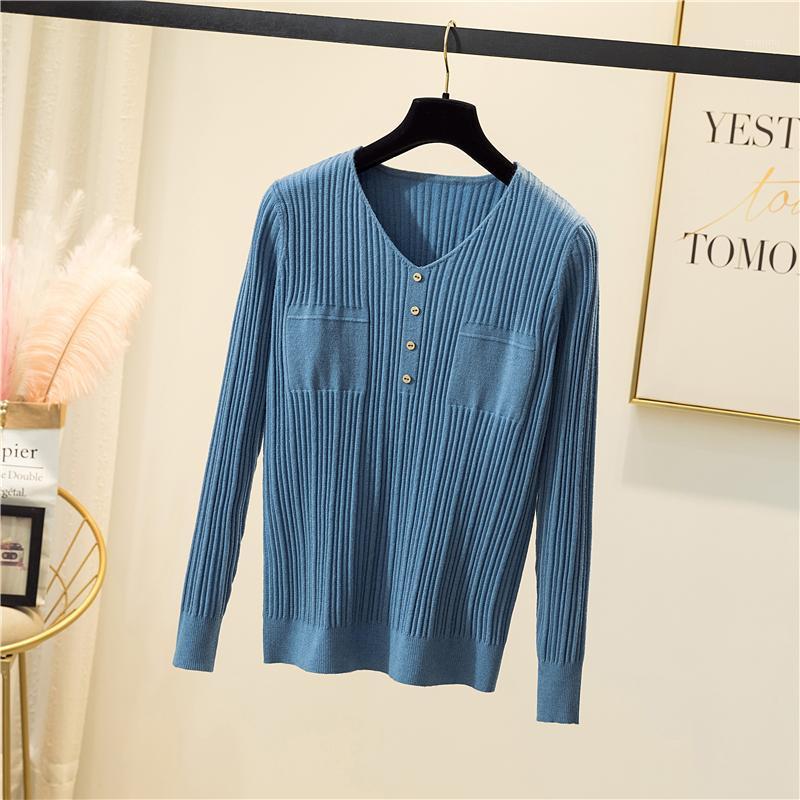 

Plus Size Knitting Blouse Women Spring Blusas Womens Tops And Blouses Black Dark Blue 9910 Women's & Shirts