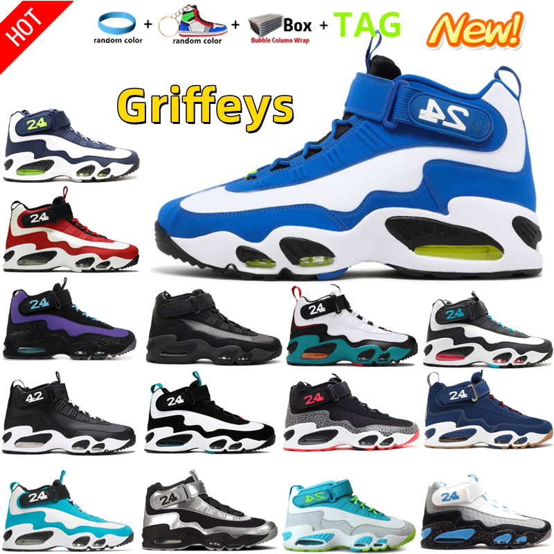 

New Penny Hardaway Griffeys 1 Men Basketball Shoes Varsity Royal Blue Black Metallic Freshwater Wheat Vote For Griffeys Sweetest Swing Safari Aquamarine 24 Sneaker, Shoebox