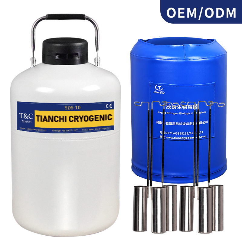 

Liquid nitrogen container 10L portable cryogenic cylinder flask storage dewar canister 10 liter transport semen tank TIANCHI manufacturer