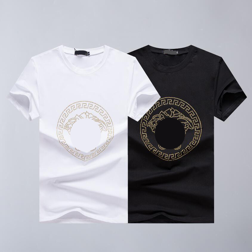 

1Luxury Designer Men's T-shirts Dress Shirt Summer Men's and Women's with monogrammed Casual Top quality fashion Streetwear multiple colors 100% cotton M-3XL#09562, White