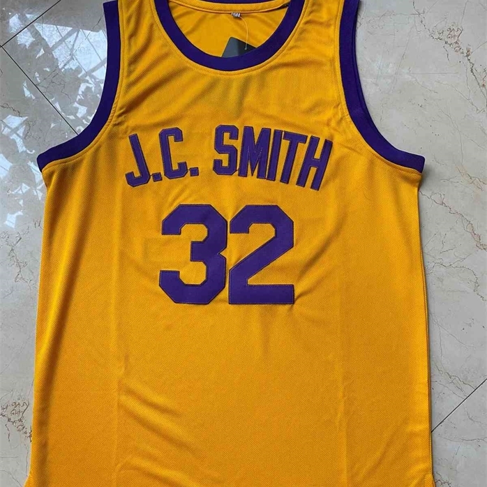 

Sjzl98 Men's JC Smith #32 College Don Cheadle Earl The Goat Manigault Basketball Jersey Embroidery Stitched mens jerseys Shanghai Sharks, Yellow