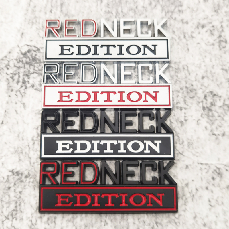 

Party Decoration 1PC REDNECK EDITION Car Sticker For Auto Truck 3D Badge Emblem Decal Auto Accessories 8x3cm