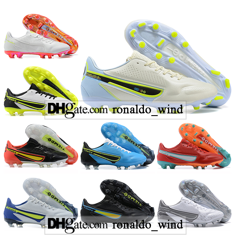 

GIFT BAG Mens High Top Football Boots Tiempo 9 Elite FG Firm Ground Cleats Outdoor Legend IX Academy AG Tiempos Legends ACC Soccer Shoes Botas De Futbol, Color 16