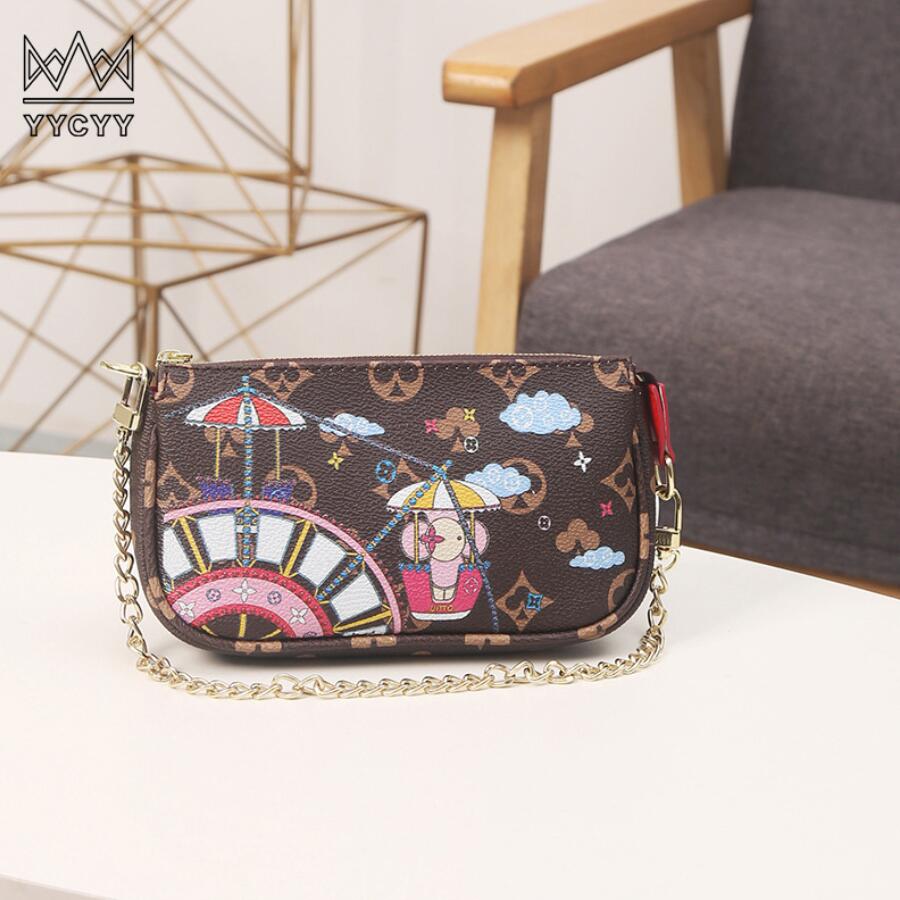 

2022Christmas new ladies shoulder bag with rectangular printing chain crossbody bags luxury designer handbags, Box no single shot