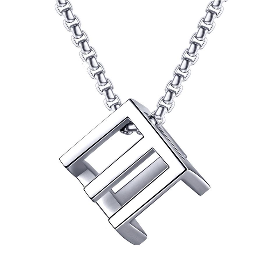 

Fashion Men Women Love Rubik's Cube Pendant Designer Necklace Hip Hop Jewelry Silver Black Snake Chain Stainless Steel Punk N190K