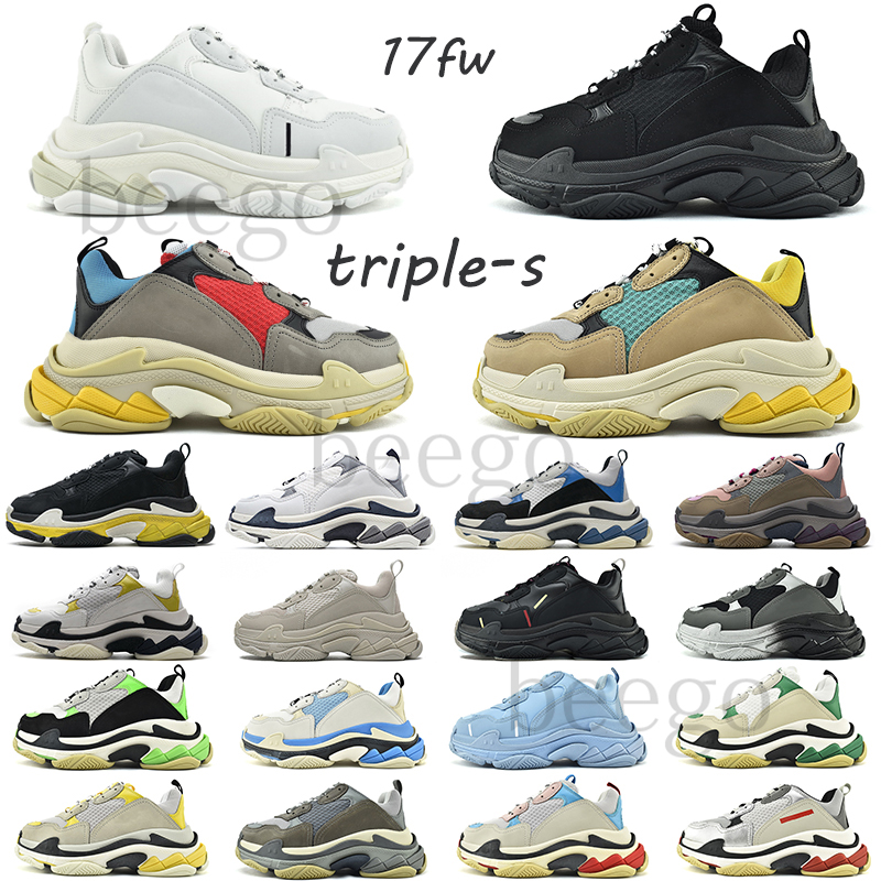 

17FW triple S triples tripler clear sole platform Designer casual shoes luxury women men for wihte black trainer trainers sneaker sneakers Allover 35-45, Need box