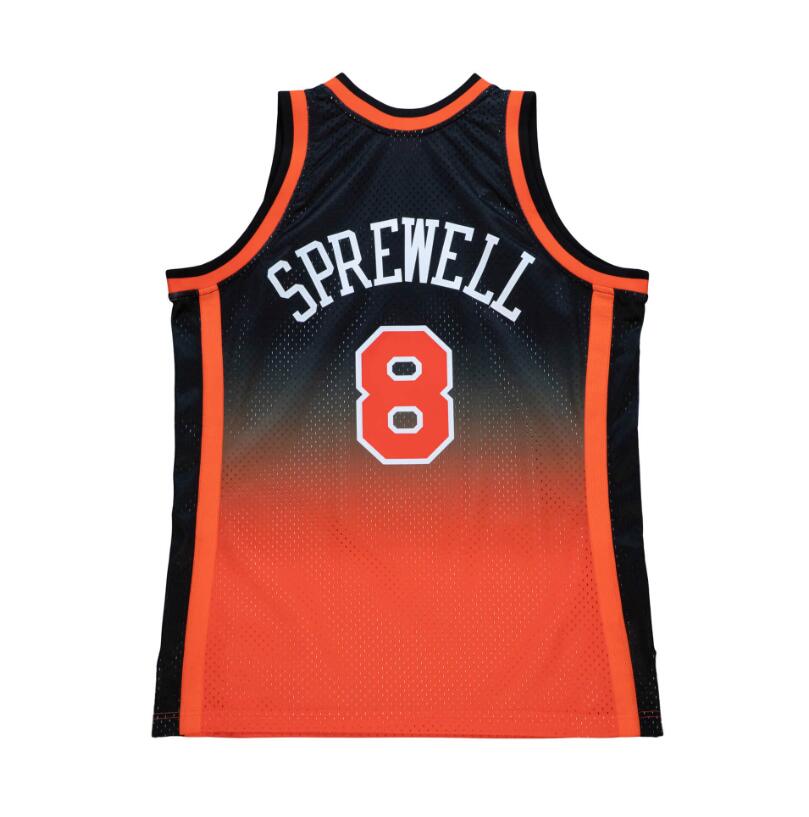 Maillot de basket cousu Fadeaway Latrell Sprewell Mitchell et Ness 1998-99 03-04 maillots rétro classiques Hommes Femmes Jeunesse S-6XL