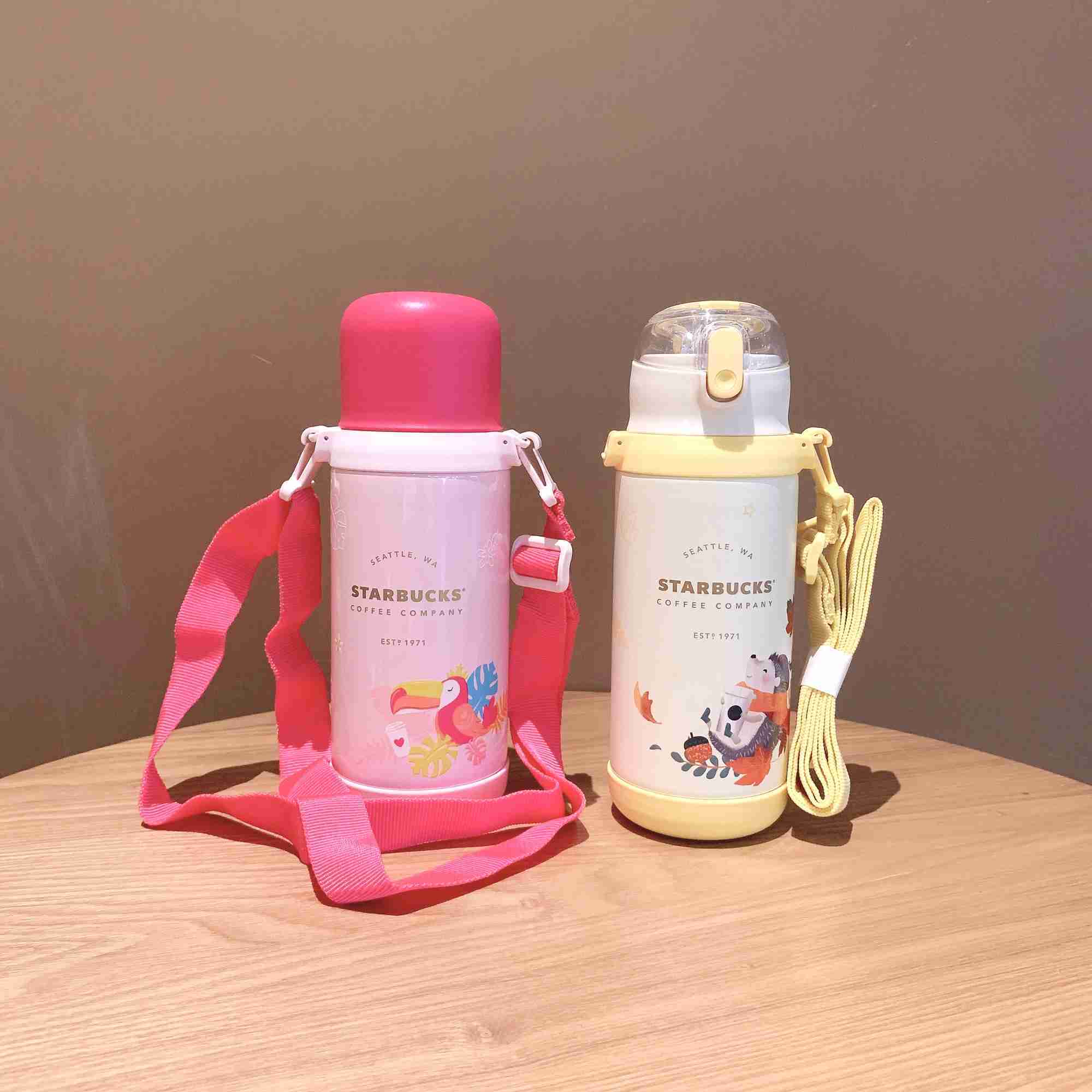 Starbucks Mid Autumn Festival cup 2021 dietician autumn forest double headed stainless steel insulated straw cup with strap-image-758791968