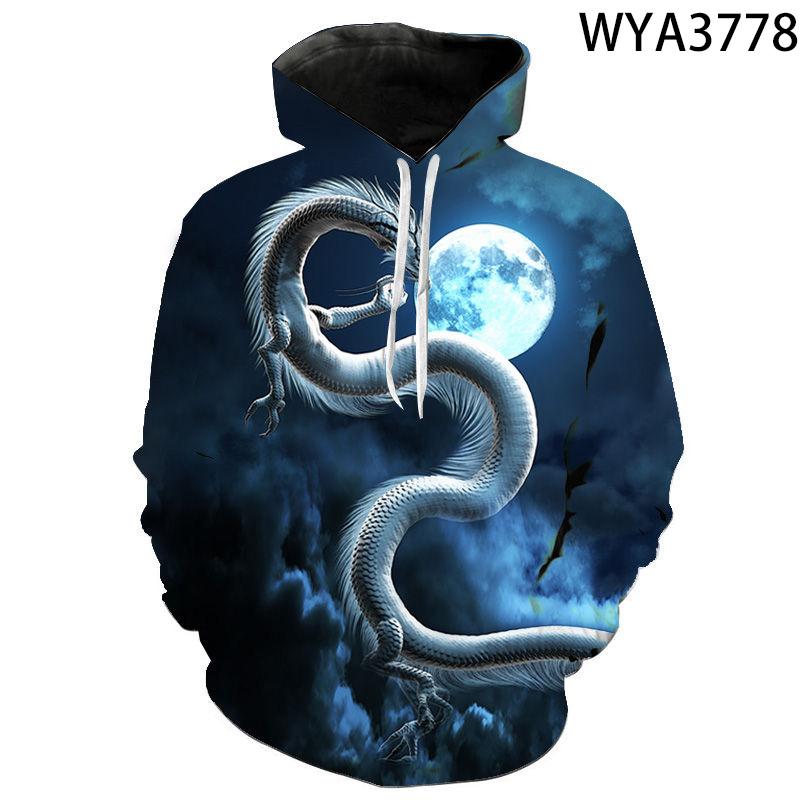 

Men's Hoodies & Sweatshirts 2022 Fashion Casual Dragon Men Women Children 3D Printed Streetwear Pullover Boy Girl Kids Tops, Wya3767.