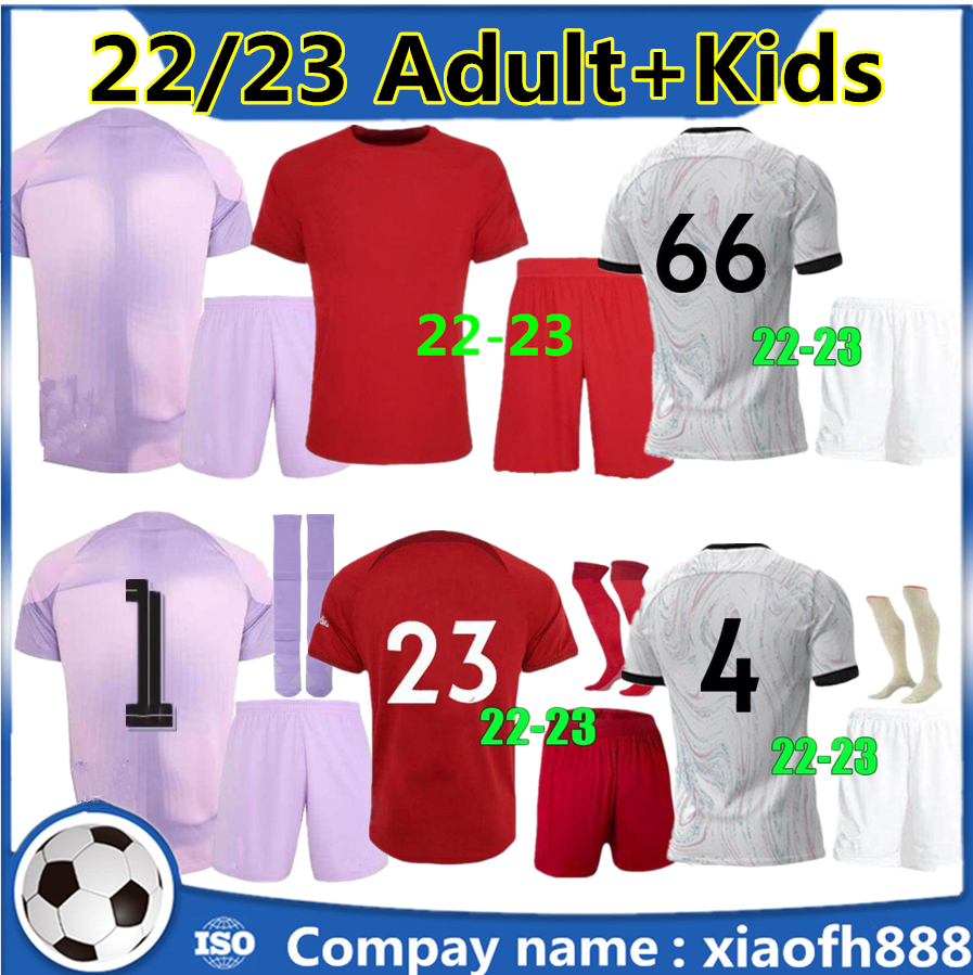 

22/23 ALEXANDER ARNOLD LUIS DIAZ home kids kit socks soccer jerseys 2022 2023 Adult sock DIOGO Fabinho Jones ROBERTSON Men football shirt 888