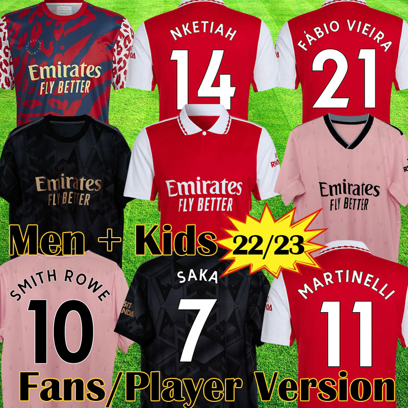 

Fans Player version SMITH ROWE soccer jerseys SAKA 2023 Transport 22 23 ODEGAARD THOMAS MARTINELLI FABIO VIEIRA ARSen football shirt WHITEOUT Men kit Kids Equipment
