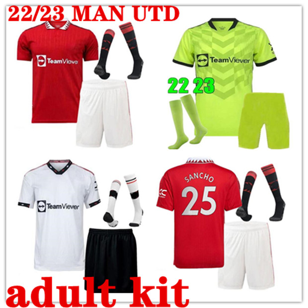 

22 23 adult Man Men kit soccer jersey 2022 2023 SANCHO CAVANI UTD VAN DE BEEK MANCHESTER B. FERNANDES RASHFORD UNITEDS LINGARD football shirt, 22/23 home no socks