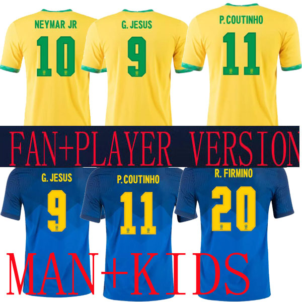 

2021 2022 JESUS Soccer Jerseys Camiseta futbol PAQUETA NERES COUTINHO brasil Football Shirts FIRMINO MARCELO PELE brasil 20 21 maillot foot player version, Home man 2