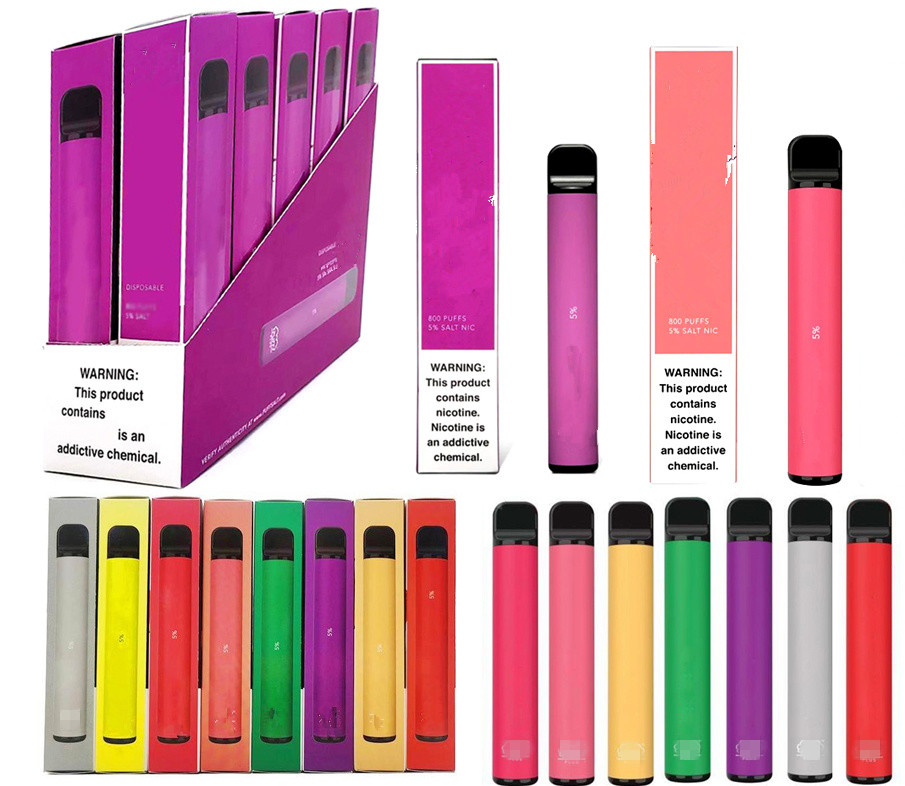 

GOOD Quality 800Puffs Plus disposable Vape Cigarettes 800+Cartridge 550mAh Battery 3.5mL PreFilled Pods Stick Style Ecig Portable Vaporizer