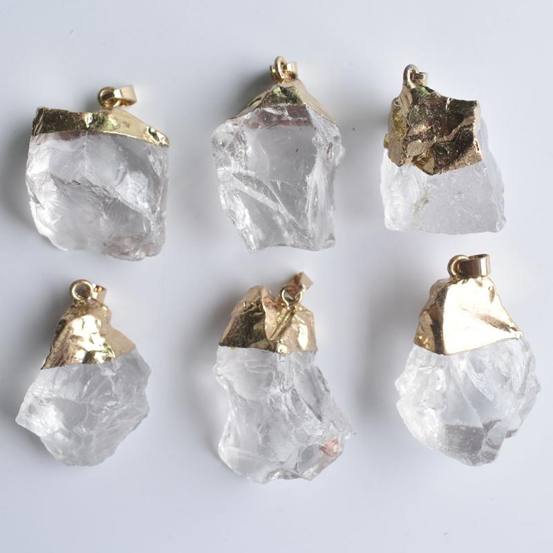 

Pendant Necklaces High Quality Natural Crystal Irregular Pendants For Jewelry Making 6pcs/lot Wholesale