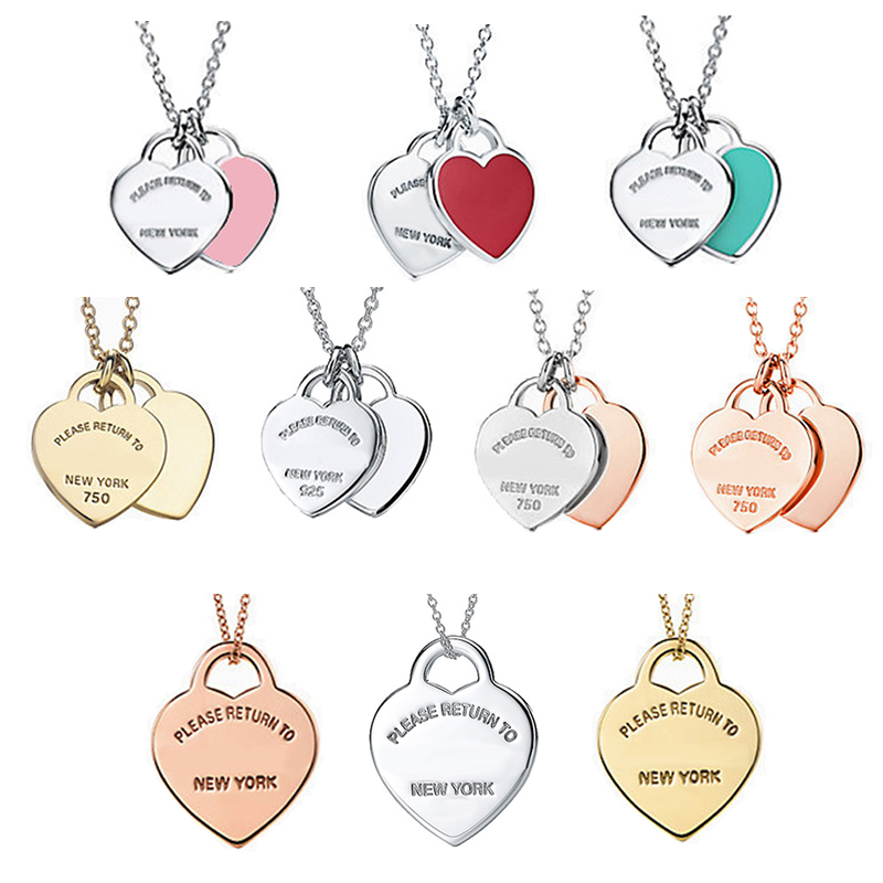

Classic 100% s925 Sterling Silver Pendant Necklaces Heart Shape Beads Link Chain Top Quality Designer Necklace For Women Gift Luxury Jewelry With Bag