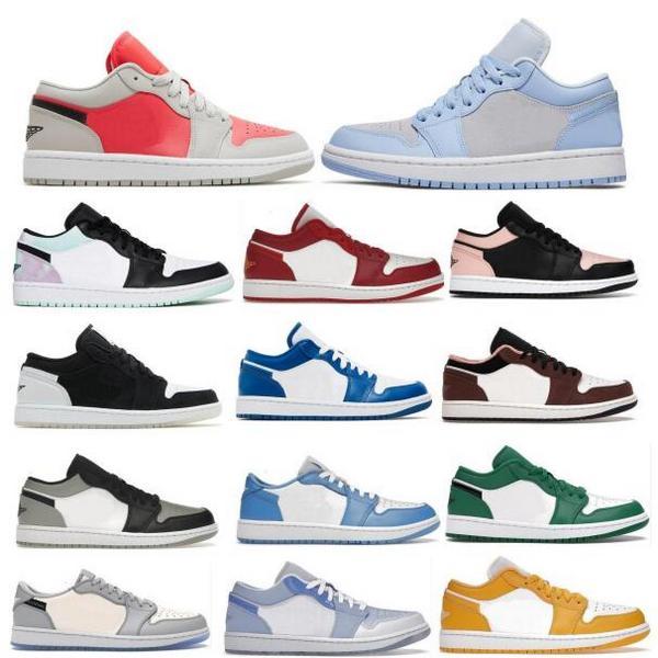 

Jumpman 1 1s Low Basketball Shoes Lows Top Aluminum Mocha UNC Shadow Paris Pollen Powder Marina Blue Toe Leather 2022 Men Women Zapatos Trainers Sneakers