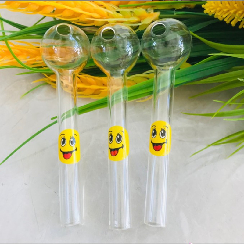 

Smile Logo Pyrex Glass Oil Burner Pipes Hand Pipe Tobacco Pipes Smoking Accessories for hookah