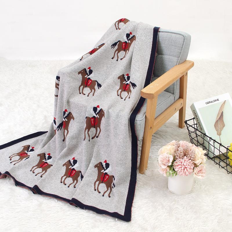 

Blankets & Swaddling Baby Knitted Born Cute Cartoon Soft Warm Swaddle Kids Bath Towels Toddler Infantil Stroller Bedding Blanket 100*80cm, Gray alpaca