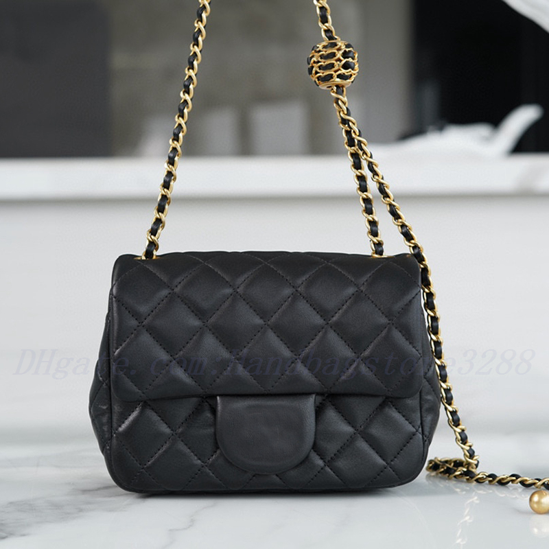Mini Gold Ball Designer Shoulder bags Fashion Handbags Luxurious Original Wholesale New style for Woman CF Diamond Lattice Crossbody Leather Purs