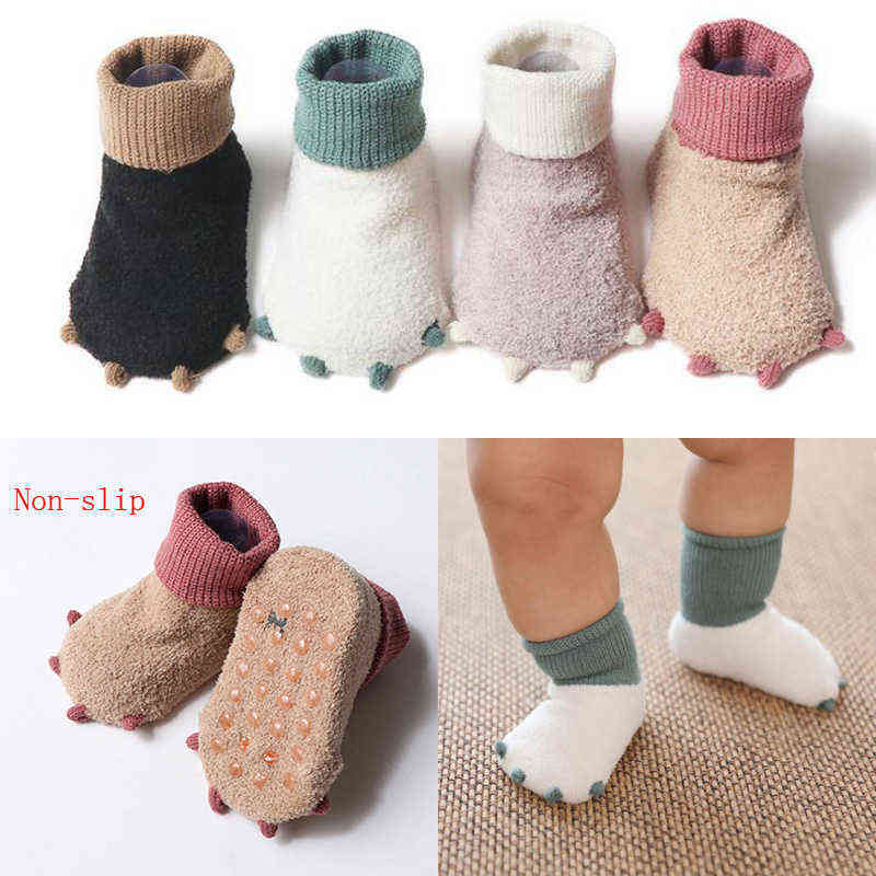 

New cute autumn and winter newborn socks casual warm baby foot sock L220716, White