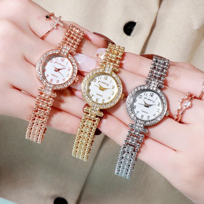 

Wristwatches Fashion Women Watches Bracelets Watch Ladies Bracelet Casual Quartz Wristwatch Clock Love Relogio Feminino, Gold
