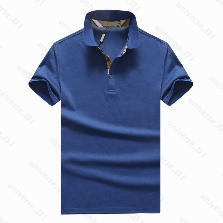 

2022 Bur Summer Polos Designer Mens Shirts Brand Clothing Cottons Short Sleeve Business Design Top T Shirt Casual Striped Breathable Clothes