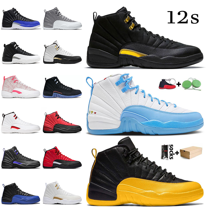 

Designer Sneakers Women Mens High OG 12s Basketball Shoes 2022 Fashion Jumpman 12 Black Taxi Stealth University Gold Hyper Royal Low Easter CNY Trainers Sports 36-47, C41 reverse flu game ii 40-47