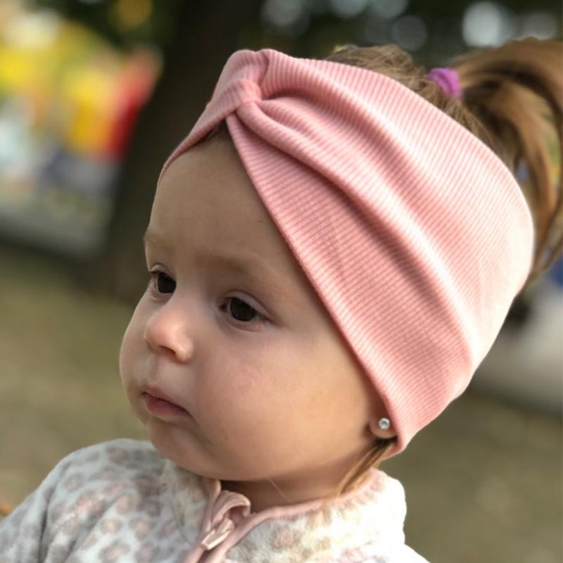 

Hair Accessories Cute Twisted Knotted Baby Headband Wide Elastic Turban Hairband Solid Girl Headbands Kids Band AccessoriesHair, 03