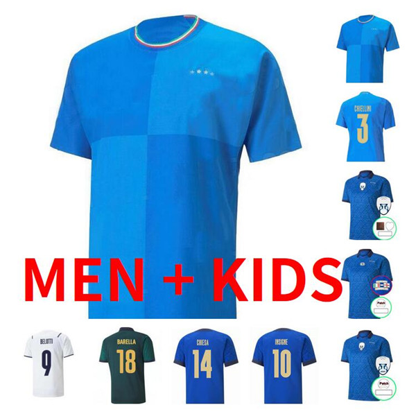 

ItalyS Italia BONUCCI BARELLA 2022 2023 soccer Jersey home away SENSI CHIESA CHIELLINI INSIGNE JORGINHO EL SHAARAWY BERNARDESCHI Adult men kids kit FOOTBALL SHIRTS, 22/23