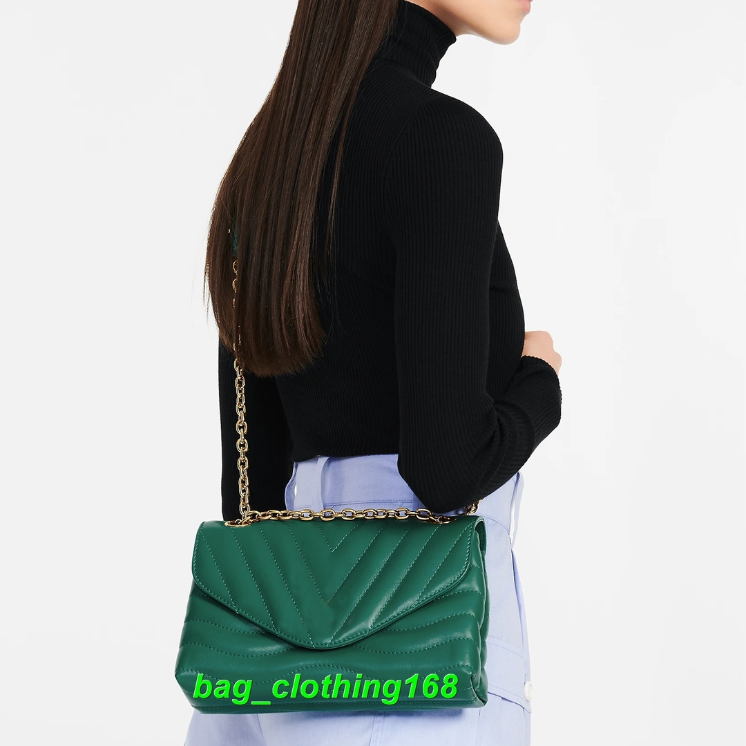 

luxury bag women handbag brands crossbody designer shoulder bags with V shaped quilting gold-color chain cross body wallet Handbag Purses, Red