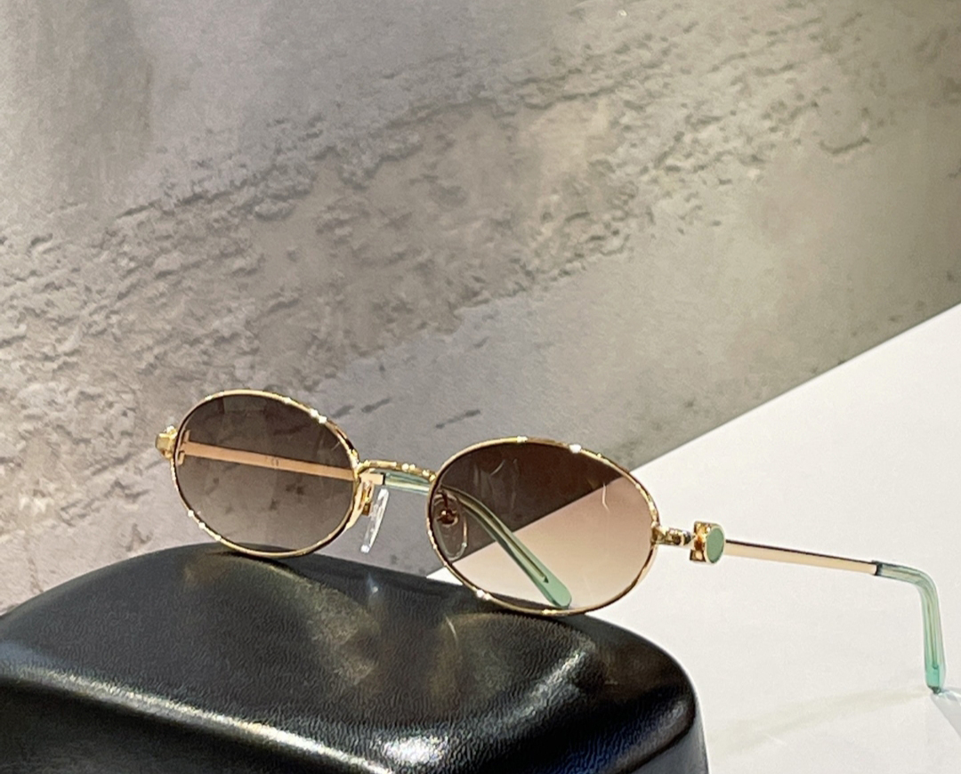 

Small Cat Eye Sunglasses for Women Men Gold Brown Shaded Fashion Wrap Sunglasses UV Eyewear with Box