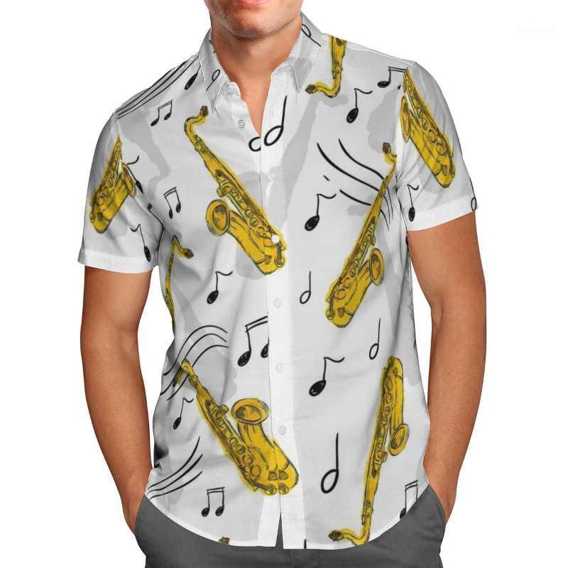 

Men' Casual Shirts Musical Note Pattern 3D Hawaii Shirt 2022 Summer Breathable Short Sleeve Streetwear Oversized 5XL Loose, Shirt 06