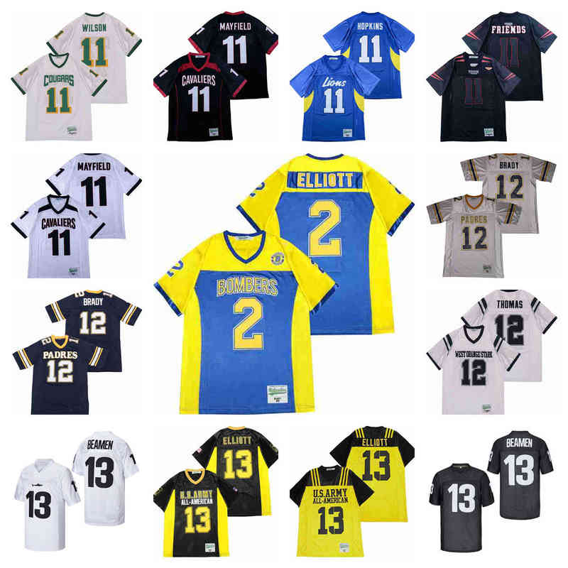 

Movie version American football jerseys 11 Baker Mayfield Deandre Hopkins Friends Russell Wilson 12 Earl Thomas Tom Brady 13 Beamen Ezekiel, Same as picture