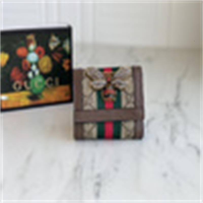 

Luxury design short wallet 476061 Letter embossing Canvas Webbing Ophidia pocket zipper card pack Real Leather Bestiary coin Purse Horsebit Jackie Bamboo Clutch, Picture show