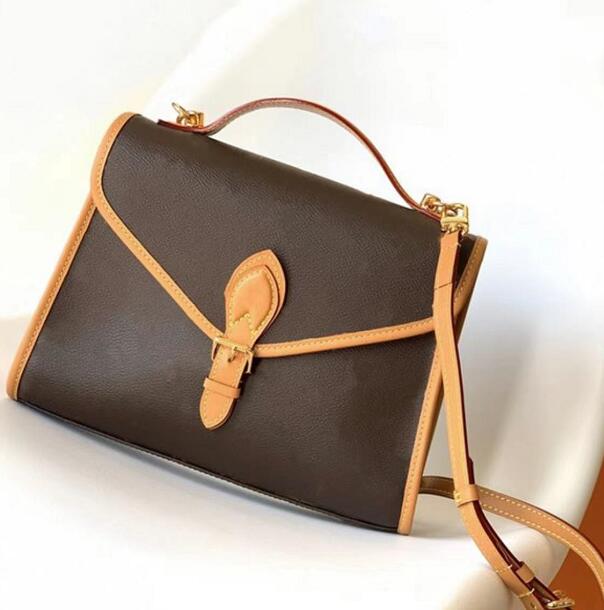 

Designer Top Quality Handbag Shoulder Bag Clutch Flap Totes Wallet Check Purse Letters Brown Flowers Hasp Women Crossbody Bags Handbags, No bag(not sold separately)