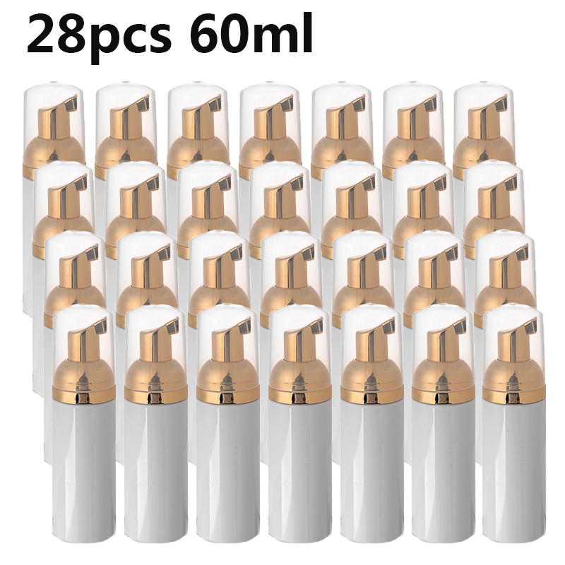 

28PCS 60Ml foam bottle soap mousse liquid dispenser plastic Empty Cosmetic foam shampoo lotion bottle foam bottle