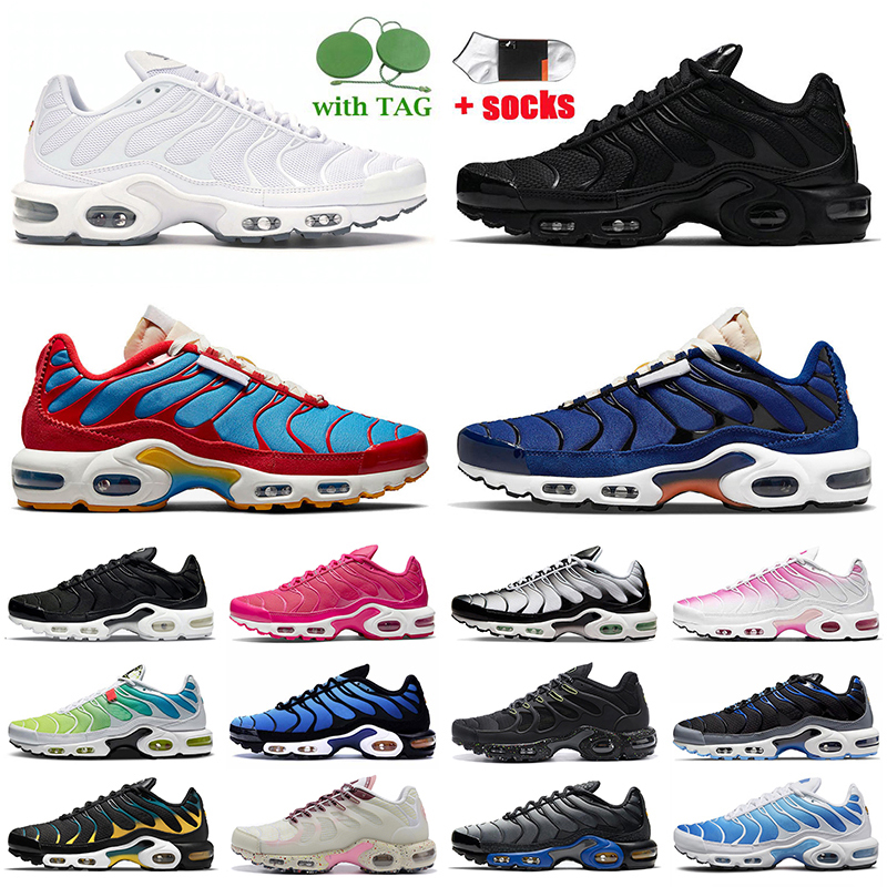 

2022 Tn Plus Tns Running Shoes men women tnplus sneakers Triple White Black Red University Blue Pink Royal Grey Persian Violet Terrascape Oreo mens trainers size 36-46, D23 synth 36-48