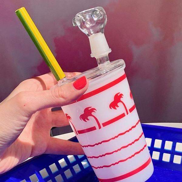 

Hookahs Bubbler Coconut Tree Maple Leaf Starbucks Cups Glass Bong Mini Smoking Oil Rig Ash Dab Small Recycler Water Pipes