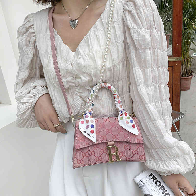 

Handbags 70% Off Summer pearl handbag fashionable women's shoulder bag purses, Pink