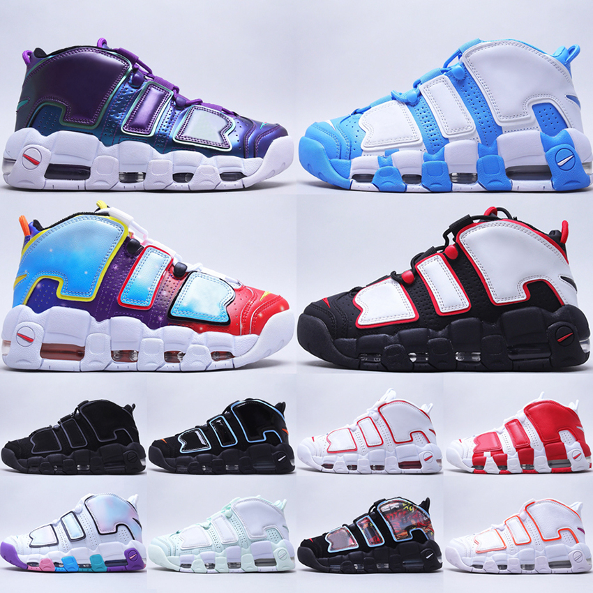 

Shoes Top Uptempos 96 Mens Womens Basketball Newest Designer Trainers University Blue Iridescent Purple Black Reflective Sunset Outdoor, #11 multicolor sky