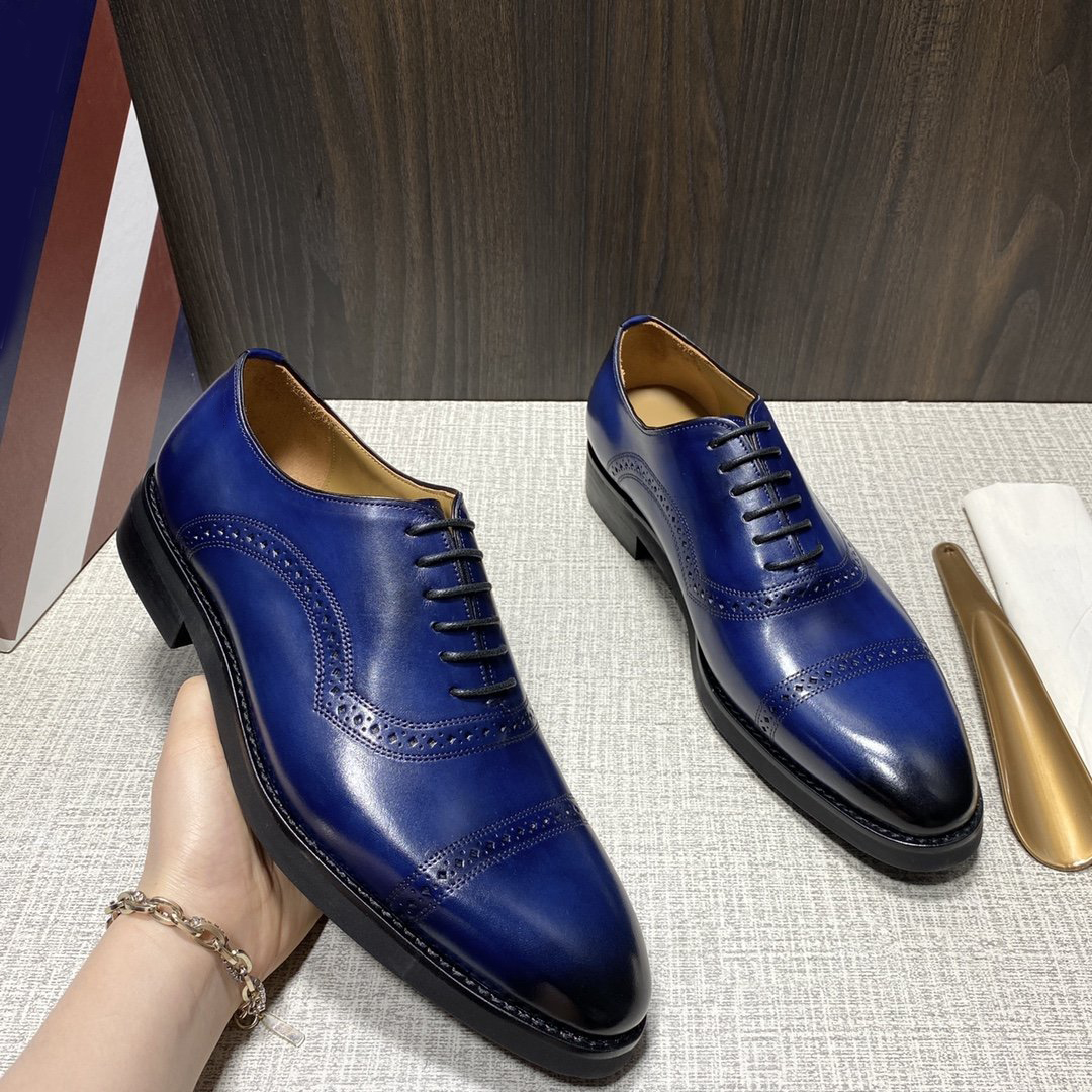 

Men's Business casual shoes top quality luxury designer brand real cowhide Soft comfortable dust bag, As picture 1