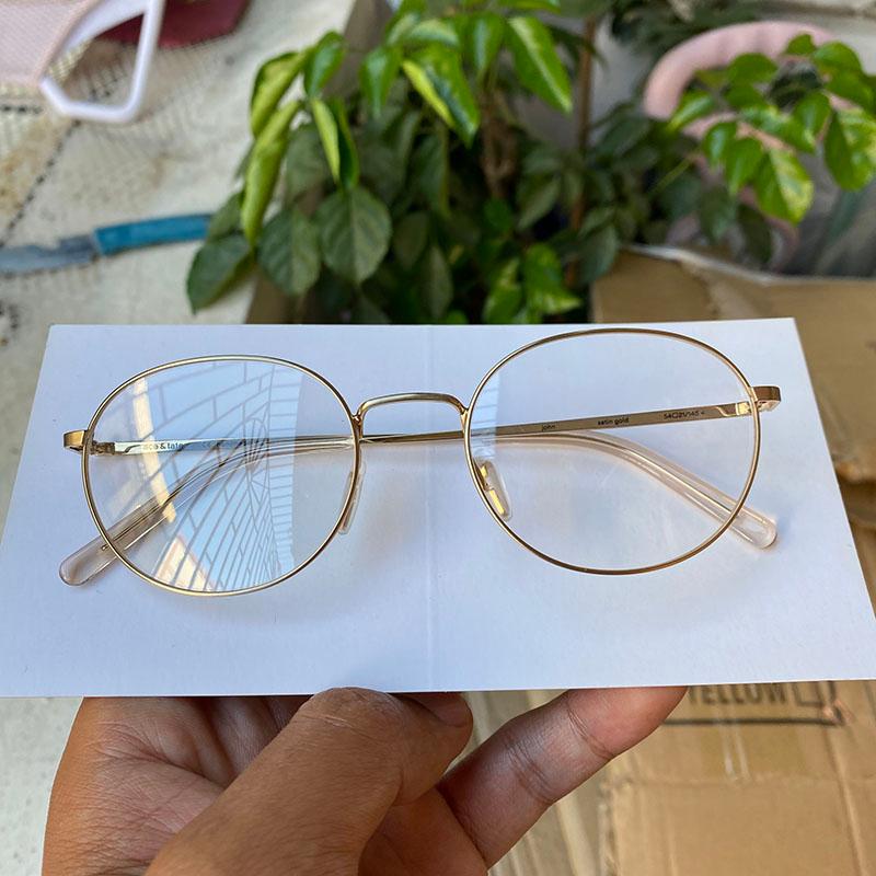 

Fashion Sunglasses Frames Stain Gold Metal Wide Glasses Men/Women