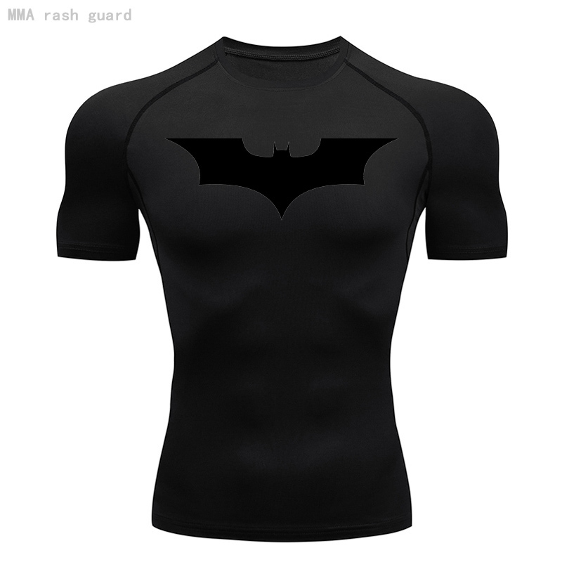 

Training Shirt Compression Man Breathable Summer Top Short Sleeve Gym T shirt MMA Sport Black Skinny Run 220622, Red6