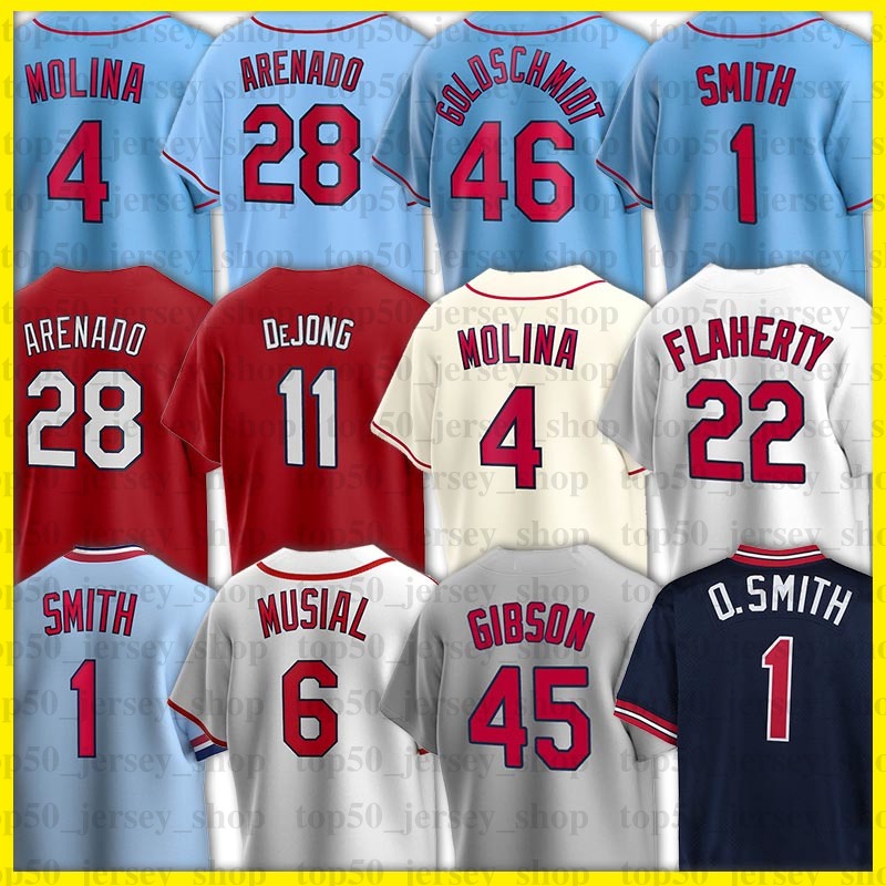 

St. Louis''Cardinals''Baseball Jersey 28 Nolan Arenado Yadier Molina Ozzie Smith Cardinal Stan Musial Paul Goldschmidt Paul DeJong Harrison Bader Dylan Carlson, Custom retro men jersey