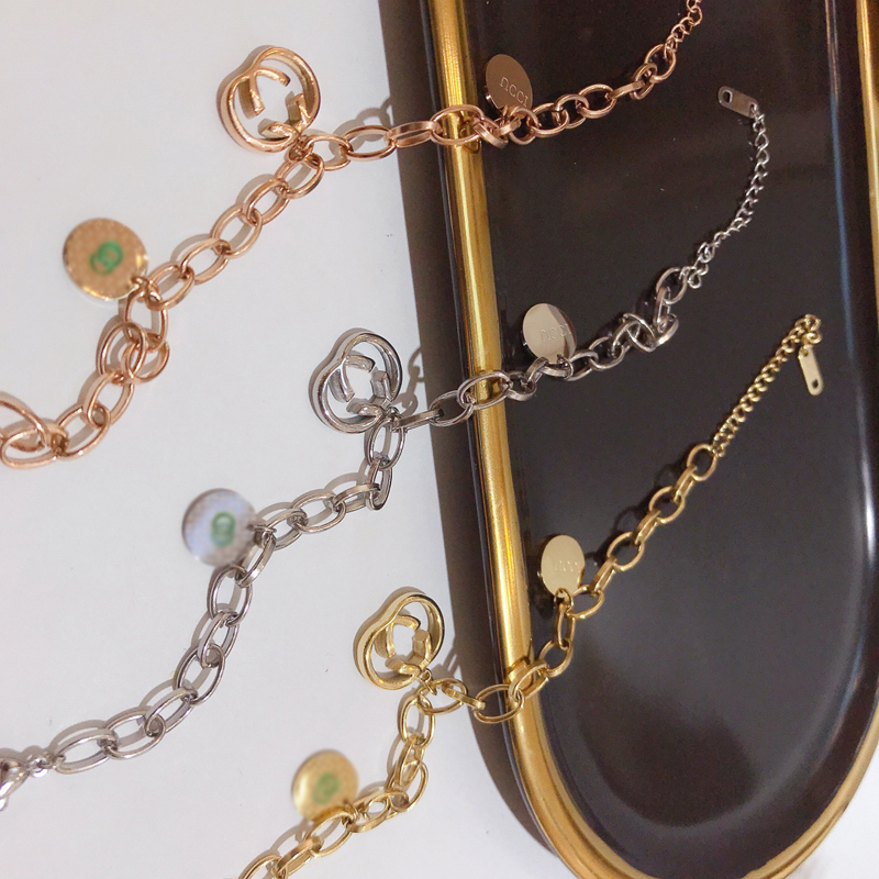 

New Fashionable Bracelets Women Bangle Wristband Cuff Chain Designer Jewelry 18K Gold Plated 925 Silver Plated Stainless steel Bracelet Lovers Gift L034
