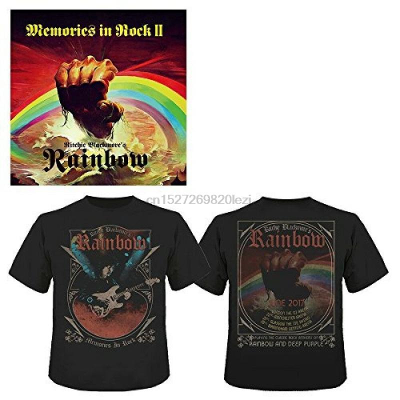 

Men's T-Shirts BLACKMORE RAINBOW CD DVD Limited Edition T-shirt L Size, 0301630-red