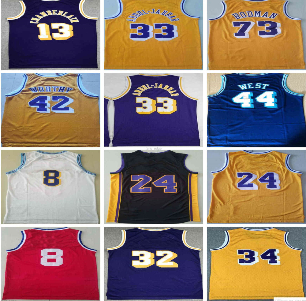 

Retro Vintage Classic Basketball Jerseys Mens Jerry 44 West 42 Worthy Wilt 13 Chamberlain Dennis 73 Rodman Men Jersey, Tell us which one