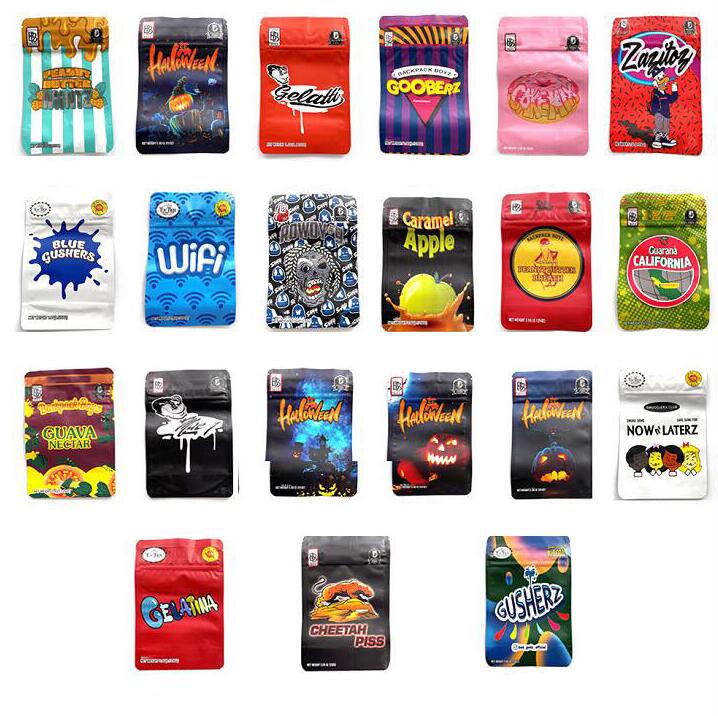 

3.5g Edible Mylar Packaging Bags Backpack Boyz Smell Proof Heat Seal Bubble Zipper Bag Custom Printed Resealable