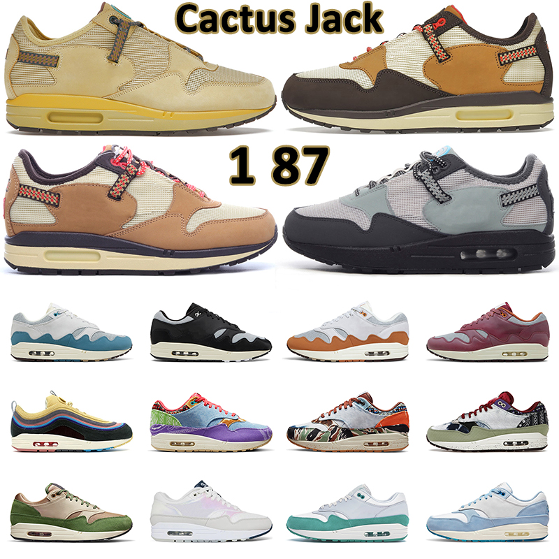 

1 87 Cactus Jack Running Shoes Men Women Baroque Brown Saturn Gold Concepts Mellow Heavy Patta Waves Monarch Mens Trainers Sports Sneakers Big Size 36-47, 14